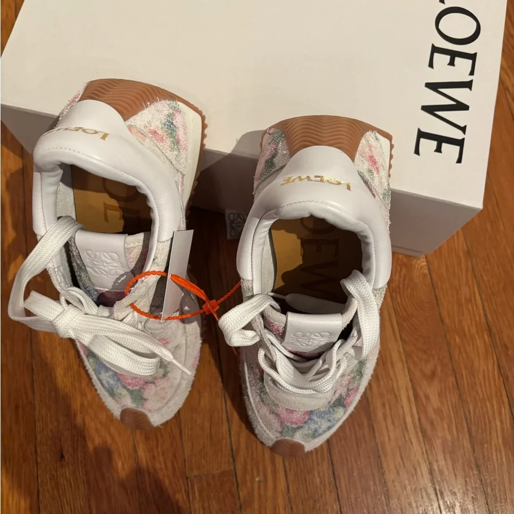 NWT LOEWE Authentic Sneakers 37 white/Pink Multicolorlor - Picture 11 of 17